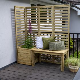 Forest Direct - Forest Modular Bench and Trellis Garden Seating Set - Garden Furniture